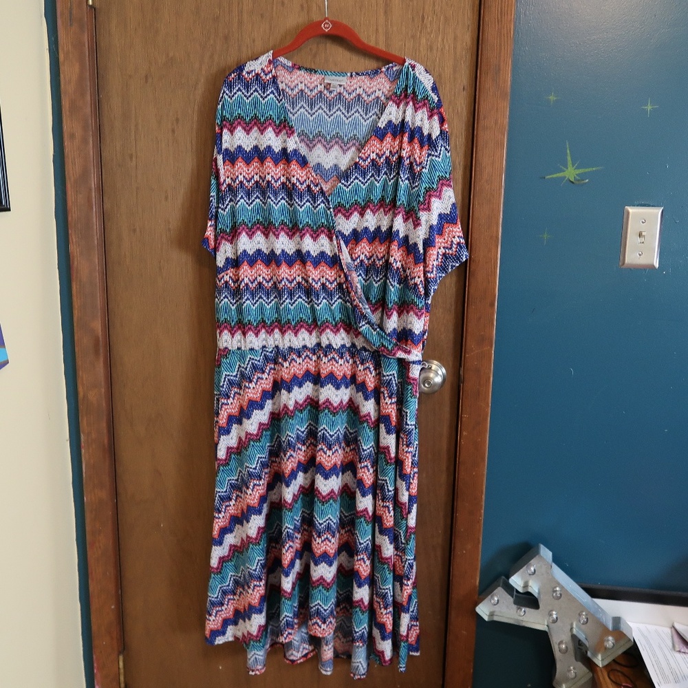 Avenue Faux Wrap Dress